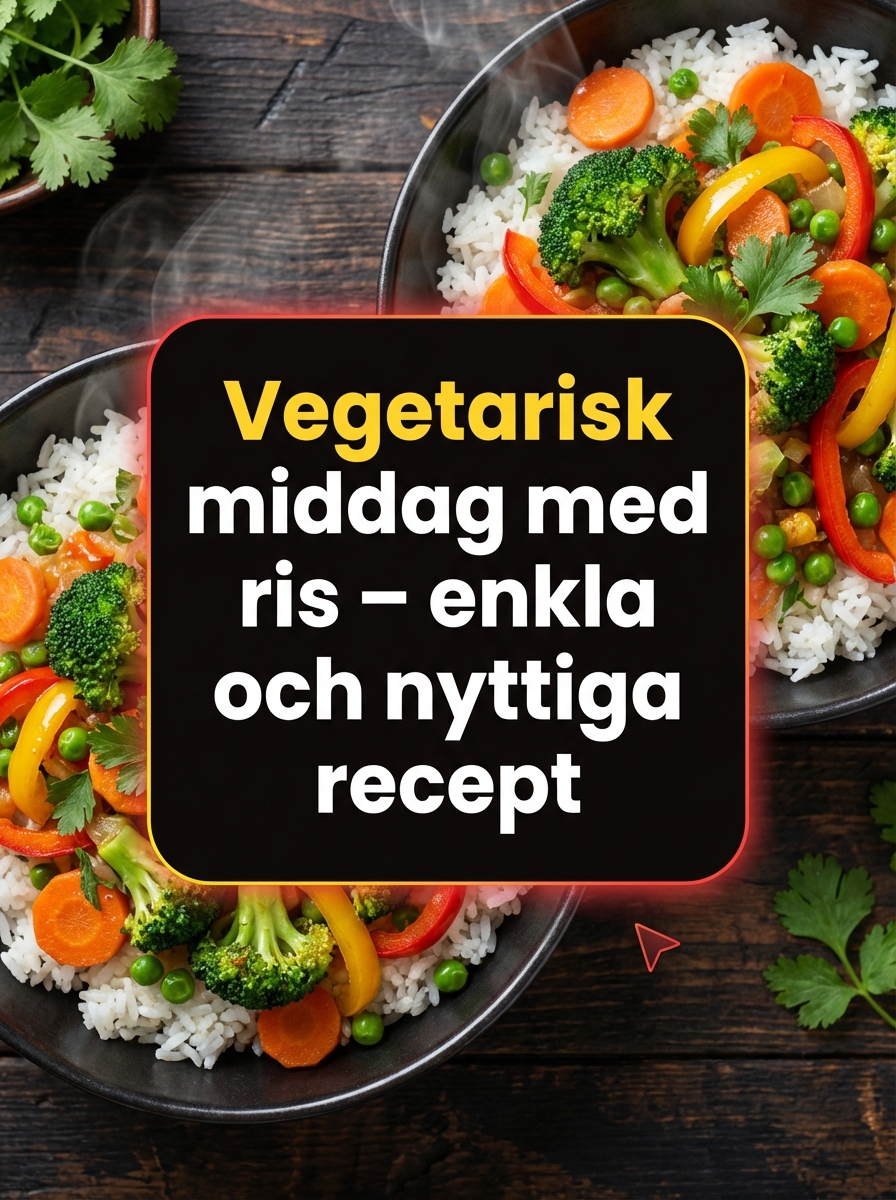 Vegetarisk middag med ris