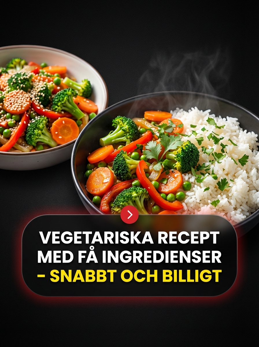 Vegetariska recept med få ingredienser snabbt och billigt